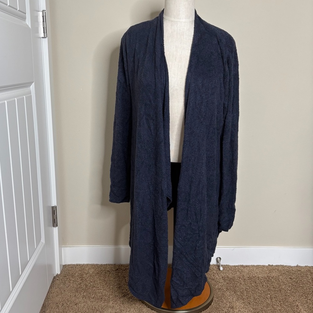 Barefoot Dreams CozyChic Lite Drape Front Calypso Wrap Style 436 Size L/XL Gray